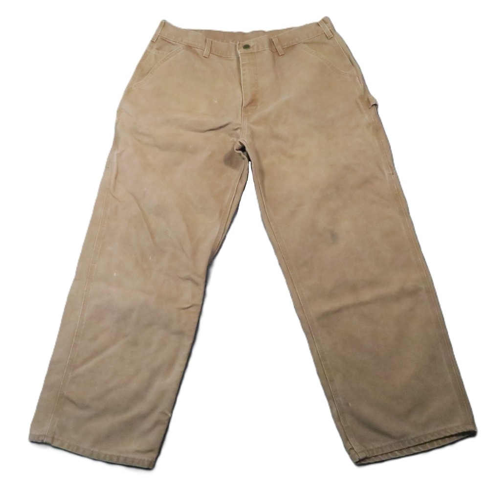 Carhartt B11 Carpenter Pants 36x30 Brown Duck Canvas Union USA Vintage Utility